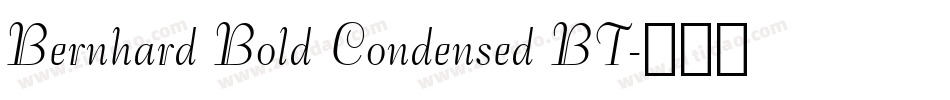 Bernhard Bold Condensed BT字体转换